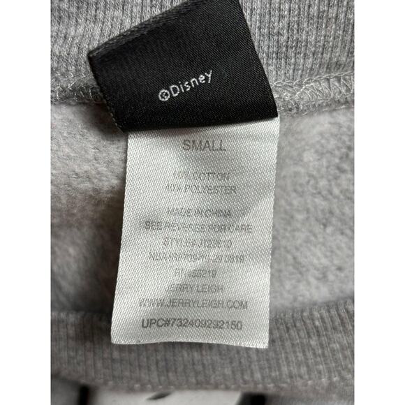 Disney Mickey Mouse Sweatshirt Mens Small Gray Graphic Crewneck Pullover Fleece - Picture 4 of 6